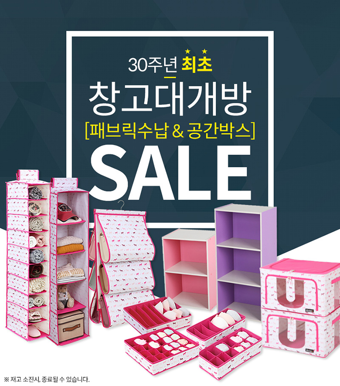 ★특가★창신리빙 창고정리 SAEL! 패브릭 리빙박스 모음 ( 13종 택1 )  - 한샘몰